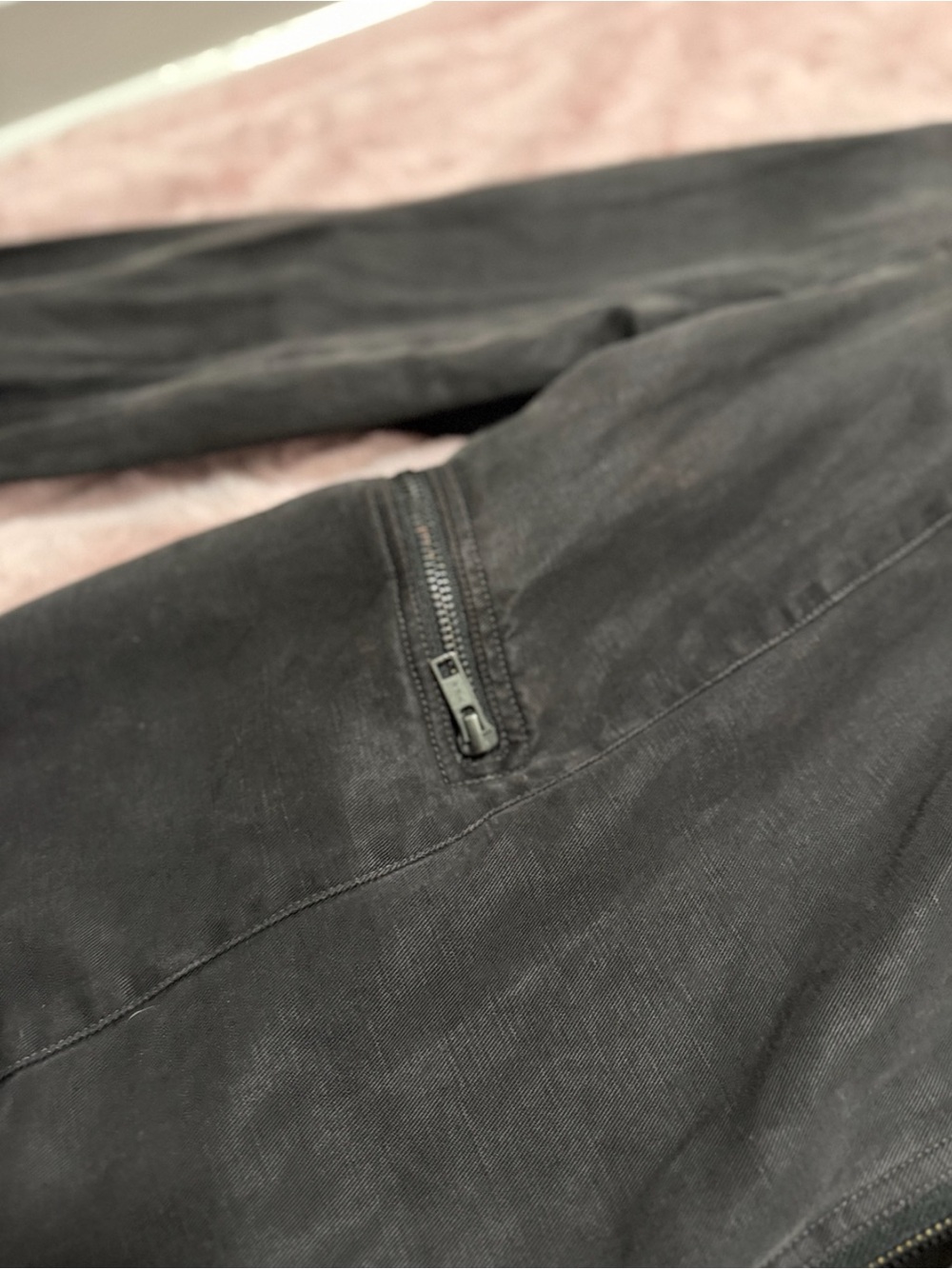 Rails - Black Asymmetrical Zip Streetwear Denim Moto Jacket - Size S - Picture 4 of 5
